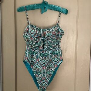 Teal Mosaic One-Piece Swimsuit